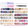 image:imageAnezus 7 Boxes Nail Rhinestones Nail Art Supplies Nail Studs 3D Nail Gems Jewels with Pickup Tools for Nails Decoration Makeup Clothes Shoes