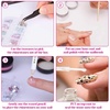 image:imageAnezus 7 Boxes Nail Rhinestones Nail Art Supplies Nail Studs 3D Nail Gems Jewels with Pickup Tools for Nails Decoration Makeup Clothes Shoes