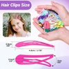 image:imageAnezus 80 Pcs Hair Clips Hair Barrettes 2 Inch Snap NonSlip Metal Hair ClipsAssorted Color