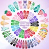 image:imageAnezus 80 Pcs Hair Clips Hair Barrettes 2 Inch Snap NonSlip Metal Hair ClipsAssorted Color