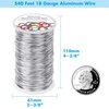 image:imageAnezus Bendable Craft Metal Wire  540 Feet 18 Gauge Flexible Beading Wire for Wreath Making Jewelry Making Floral Silver 1mm18 Gauge1 mm Pack of 2