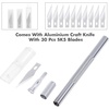 image:imageAnezus Craft Knife Precision Cutter and Self Healing Cutting Craft Mat Hobby Knife Set with 30 PCS Knife for Art Hobby Craft Scrapbooking StencilAgreen