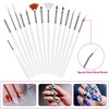 image:imageAnezus Nail Art Brushes Nail Art Painting Polish Design Tools Set with 15Pcs Nail Gel Brushes 5Pcs Nail Dotting Pen 30 Colors Nail Striping Tape and 36 Sheets Nail Stencils French Tip Guides Sticker