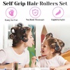 image:imageAnezus SelfGrip Rollers Set  60 Pcs Multicolored Curlers and Clips for HairstylingBlack