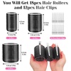 image:imageAnezus SelfGrip Rollers Set  60 Pcs Multicolored Curlers and Clips for HairstylingBlack