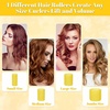 image:imageAnezus SelfGrip Rollers Set  60 Pcs Multicolored Curlers and Clips for HairstylingBright Yellow
