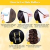 image:imageAnezus SelfGrip Rollers Set  60 Pcs Multicolored Curlers and Clips for HairstylingBright Yellow
