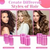 image:imageAnezus SelfGrip Rollers Set  60 Pcs Multicolored Curlers and Clips for HairstylingHot Pink