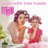image:imageAnezus SelfGrip Rollers Set  60 Pcs Multicolored Curlers and Clips for HairstylingHot Pink