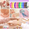 image:imageElastic String for Bracelets Anezus 12 Rolls Crystal Beading Wire for Jewelry Making Stretch Magic Bead Cord for Beading Bracelets and Jewelry MakingCrystal Round