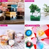 image:imageEpoxy Resin Molds Kit Anezus 8 Pack Epoxy Resin Large Molds Including Coaster Cube Pyramid Stone Resin Mold Resin Silicone Molds with Silicone Mixing Cups amp Wood Sticks