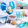 image:imageEpoxy Resin Molds Kit Anezus 8 Pack Epoxy Resin Large Molds Including Coaster Cube Pyramid Stone Resin Mold Resin Silicone Molds with Silicone Mixing Cups amp Wood Sticks