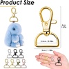 image:imageKey Chain Clip Hook Anezus D Ring Clip Keychain Lanyard Swivel Snap Hooks Clip on Key Ring for Crafts and Purse Hardware 34 inchMulticolors