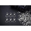 image:imageKey Chain Clip Hook Anezus D Ring Clip Keychain Lanyard Swivel Snap Hooks Clip on Key Ring for Crafts and Purse Hardware 34 inchSilver