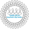 image:imageKey Chain Clip Hook Anezus D Ring Clip Keychain Lanyard Swivel Snap Hooks Clip on Key Ring for Crafts and Purse Hardware 34 inchSilver