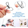 image:imageKey Chain Clip Hook Anezus D Ring Clip Keychain Lanyard Swivel Snap Hooks Clip on Key Ring for Crafts and Purse Hardware 34 inchSilver
