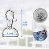 image:imageKey Chain Clip Hook Anezus D Ring Clip Keychain Lanyard Swivel Snap Hooks Clip on Key Ring for Crafts and Purse Hardware 34 inchSilver