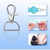 image:imageKey Chain Clip Hook Anezus D Ring Clip Keychain Lanyard Swivel Snap Hooks Clip on Key Ring for Crafts and Purse Hardware 34 inchSilver