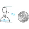 image:imageKey Chain Clip Hook Anezus D Ring Clip Keychain Lanyard Swivel Snap Hooks Clip on Key Ring for Crafts and Purse Hardware 34 inchSilver