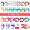 image:imageMica Powder for Resin Pigment Anezus Epoxy Resin Dye Powder with Resin Mixing Cups and Sticks Cosmetic Grade Pigment Powder for Slime Lip Gloss and Soap Making