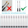 image:imageMiniature Detail Paint Brushes Anezus 30 Pcs Paintbrushes Small Watercolor Artists Paint Brushes for Acrylics Oil Model Craft Nail Detail Painting Size 0000