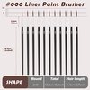 image:imageMiniature Detail Paint Brushes Anezus 30 Pcs Paintbrushes Small Watercolor Artists Paint Brushes for Acrylics Oil Model Craft Nail Detail Painting Size 00000