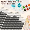 image:imageMiniature Detail Paint Brushes Anezus 30 Pcs Paintbrushes Small Watercolor Artists Paint Brushes for Acrylics Oil Model Craft Nail Detail Painting Size 000
