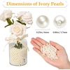image:imagePearl Beads for Craft Anezus 200pcs Ivory Faux Fake Pearls 12 MM Sew on Pearl Beads with Holes for Jewelry Making Bracelets Necklaces Hairs Crafts Decoration and Vase Filler6 MM
