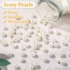 image:imagePearl Beads for Craft Anezus 200pcs Ivory Faux Fake Pearls 12 MM Sew on Pearl Beads with Holes for Jewelry Making Bracelets Necklaces Hairs Crafts Decoration and Vase Filler8 MM