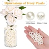 image:imagePearl Beads for Craft Anezus 200pcs Ivory Faux Fake Pearls 12 MM Sew on Pearl Beads with Holes for Jewelry Making Bracelets Necklaces Hairs Crafts Decoration and Vase Filler8 MM