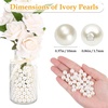 image:imagePearl Beads for Craft Anezus 200pcs Ivory Faux Fake Pearls 12 MM Sew on Pearl Beads with Holes for Jewelry Making Bracelets Necklaces Hairs Crafts Decoration and Vase Filler10 MM