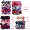 image:imageScrunchies for Hair Anezus 26 Pack Velvet Scrunchies and Metallic Scrunchies Elastics Hair Bands Scrunchy Bobbles Hair Ties for Women and Girls Hair Accessories