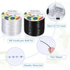 image:imageStretchy String for Bracelets Anezus 2Pcs Elastic String Jewelry Bead Cord with Large Eye Beading Needles for Seed Beads Pony Beads Clay Beads Bracelet Necklace and Jewelry Making Black amp White