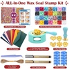 image:imageUpgraded Wax Seal Stamp Kit Anezus 790pcs Sealing Stamp Kit with Wax Seal Beads Stamps Warmer Vintage Envelopes and Gift Box for Letter Sealing Invitation Cards Craft DecorationUpgraded Wax Seal Kit