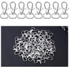 image:imageanezus 100pcs Key Chain Clip Hook and D Rings Set Include 50Pcs Swivel Snap Hooks Lanyard Clips and 50Pcs D Rings for Keychain and Purse Hardware 12 Inside Width