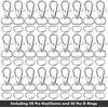 image:imageanezus 100pcs Key Chain Clip Hook and D Rings Set Include 50Pcs Swivel Snap Hooks Lanyard Clips and 50Pcs D Rings for Keychain and Purse Hardware 12 Inside Width