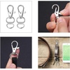 image:imageanezus 100pcs Key Chain Clip Hook and D Rings Set Include 50Pcs Swivel Snap Hooks Lanyard Clips and 50Pcs D Rings for Keychain and Purse Hardware 12 Inside Width
