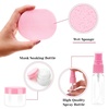 image:imageanezus 11 Pcs DIY Facial mask Mixing Tool Kit with Bowl Stick Spatula Silicone Brush Spray Bottle Puff Soaking Bottle Gauges PinkPink