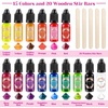 image:imageanezus 15 Colors Epoxy Resin Color Pigment Resin Pigment Liquid Resin Ink Epoxy UV Resin Dye Resin Colorant for Epoxy Resin Jewelry Making Supplies