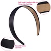 image:imageanezus 16 Pcs Satin Headbands Bulk 1 Inch Antislip Black Ribbon Hair Bands Plain Hard Headbands for Women Girls DIY Craft Hair Accessories BlackBlack