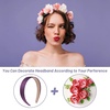 image:imageanezus 16 Pcs Satin Headbands Bulk 1 Inch Antislip Black Ribbon Hair Bands Plain Hard Headbands for Women Girls DIY Craft Hair Accessories BlackMulticolor