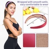 image:imageanezus 16 Pcs Satin Headbands Bulk 1 Inch Antislip Black Ribbon Hair Bands Plain Hard Headbands for Women Girls DIY Craft Hair Accessories BlackMulticolor