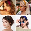 image:imageanezus 16 Pcs Satin Headbands Bulk 1 Inch Antislip Black Ribbon Hair Bands Plain Hard Headbands for Women Girls DIY Craft Hair Accessories BlackMulticolor