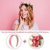image:imageanezus 16 Pcs Satin Headbands Bulk 1 Inch Antislip Black Ribbon Hair Bands Plain Hard Headbands for Women Girls DIY Craft Hair Accessories BlackPastel Color