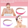 image:imageanezus 16 Pcs Satin Headbands Bulk 1 Inch Antislip Black Ribbon Hair Bands Plain Hard Headbands for Women Girls DIY Craft Hair Accessories BlackPastel Color