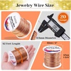 image:imageanezus 20 Gauge Jewelry Wire 28 Yards Craft Wire Tarnish Resistant Copper Beading Wire for Jewelry Making Supplies and CraftingAntique BronzeCopper