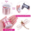 image:imageanezus 20 Gauge Jewelry Wire 28 Yards Craft Wire Tarnish Resistant Copper Beading Wire for Jewelry Making Supplies and CraftingAntique BronzeRose Gold Pink