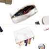 image:imageanezus 2Pcs Marble Cosmetic Toiletry Makeup Bag Travel Brush Storage Pouch with Gold Zipper