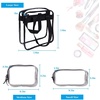 image:imageanezus Clear Makeup Bag 6Pcs TSA Approved Toiletry Bag Clear Cosmetic Travel Bag with Zipper Quart Size Clear Pouch for Air Travel Toiletries Gym Bathroom Organization
