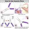 image:imageanezus Jewelry Making Tools Kit Jewelry Making Supplies Wire Wrapping Kit with Beading Needles Jewelry Pliers Elastic String and Earring Findings for Jewelry Necklace Repair
